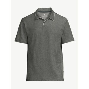 3/$25 NWT Free Assembly Men’s Oxford Pique Polo Shirt – Grey, Short Sleeve